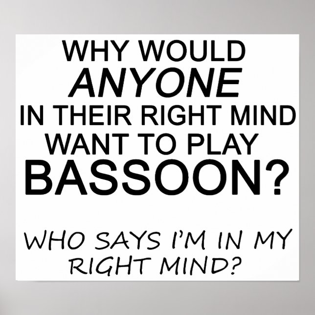 Höger Mind Bassoon Poster (Framsidan)