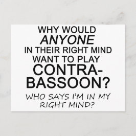Höger Mind Contrabasson Vykort