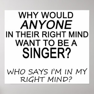 Höger Mind Singer Poster