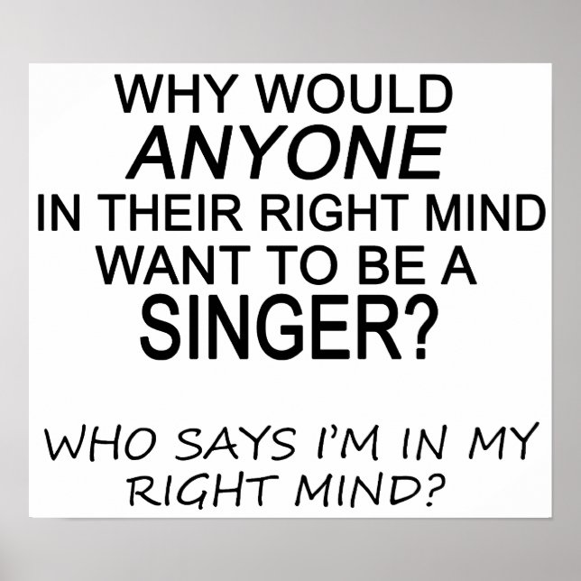 Höger Mind Singer Poster (Framsidan)