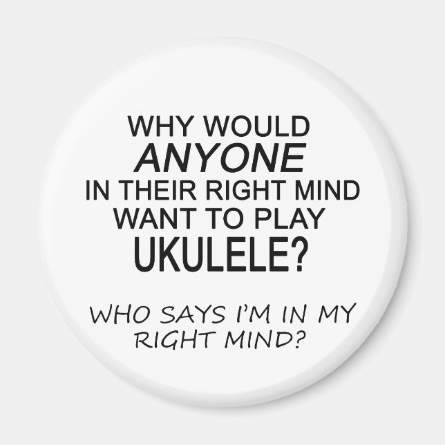 Höger Mind Ukulele Magnet (Framsidan)