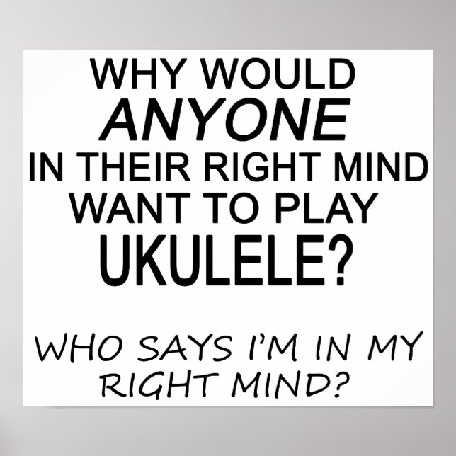Höger Mind Ukulele Poster (Framsidan)