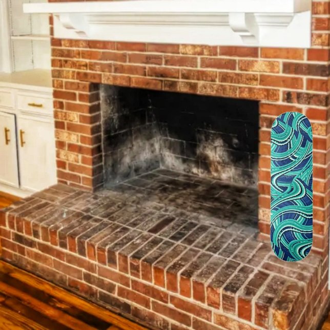 Höger Mini Skateboard Bräda 18,5 Cm (The colorful, Abstract graphics on this skateboard, makes skateboarding more fun!)