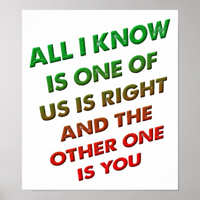 Höger och du Poster lustigt (Framsidan)