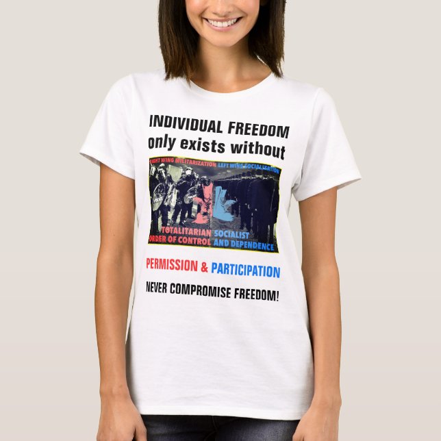 Höger och Lämnat (ljus) T Shirt (Framsida)