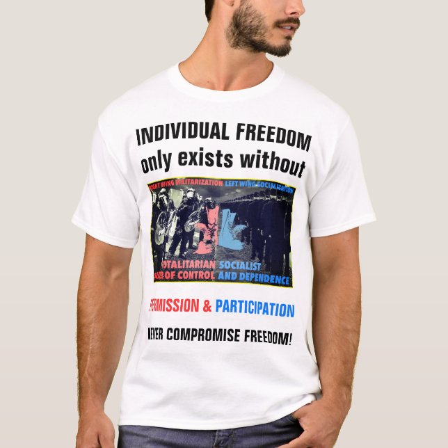 Höger och Lämnat (ljus) T Shirt (Framsida)