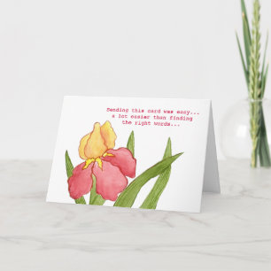 Höger ord Sympathy Card Kort