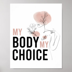 Höger, Pro Choice, mitt kropp mitt val Poster