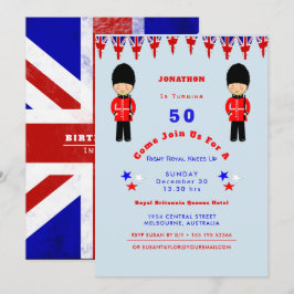 Höger Royal Knees Upp 50:e födelsedagsutslaget Inbjudningar