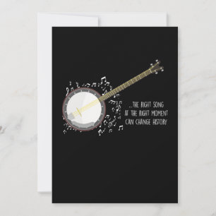 Höger Sång Höger Moment Banjo Music Acoustic Gift Inbjudningar