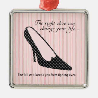 Höger Shoe - Rosa Julgransprydnad Metall