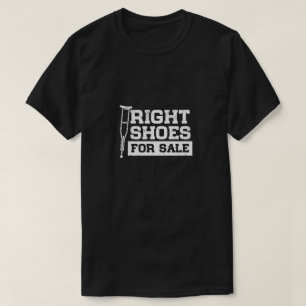 Höger skor för försäljningsamputation Walking Stic T Shirt