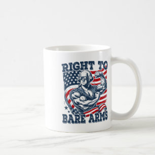 Höger till Bare Arm 4 juli Patriotic Wor Kaffemugg