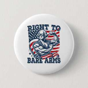 Höger till Bare Arm 4 juli Patriotic Wor Knapp