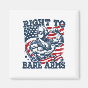 Höger till Bare Arm 4 juli Patriotic Wor Magnet