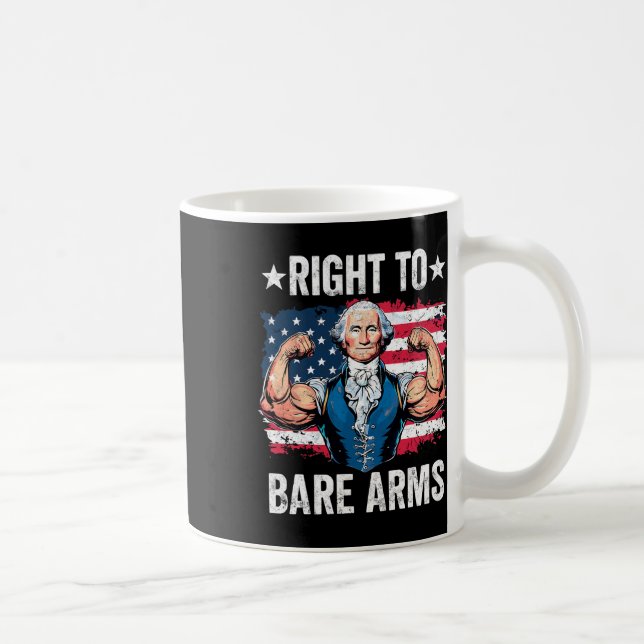 Höger till Bare Arm George Washington BodyBuilder  Kaffemugg (Höger)