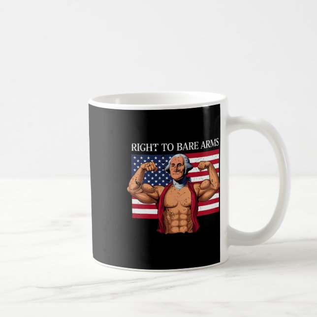 Höger till Bare Arm George Washington BodyBuilder  Kaffemugg (Höger)