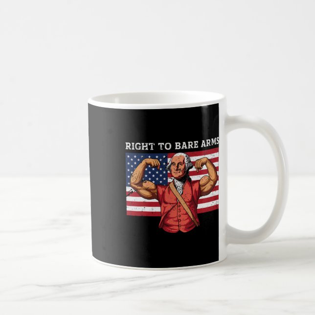 Höger till Bare Arm George Washington BodyBuilder  Kaffemugg (Höger)