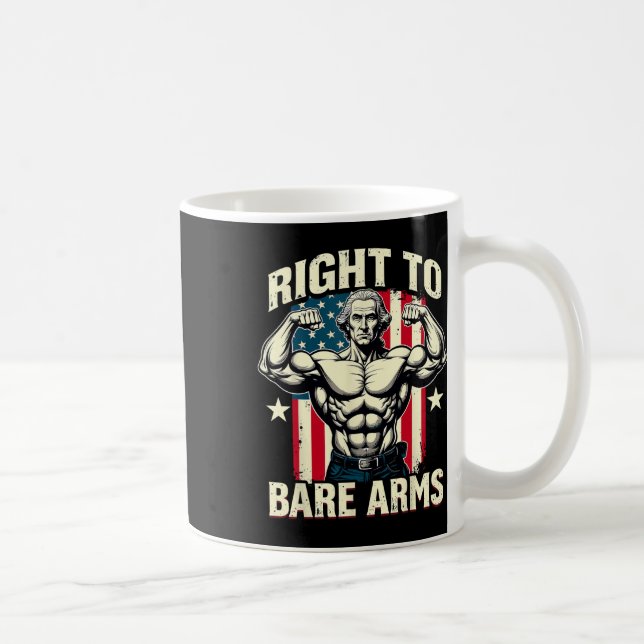 Höger till Bare Arm George Washington BodyBuilder  Kaffemugg (Höger)