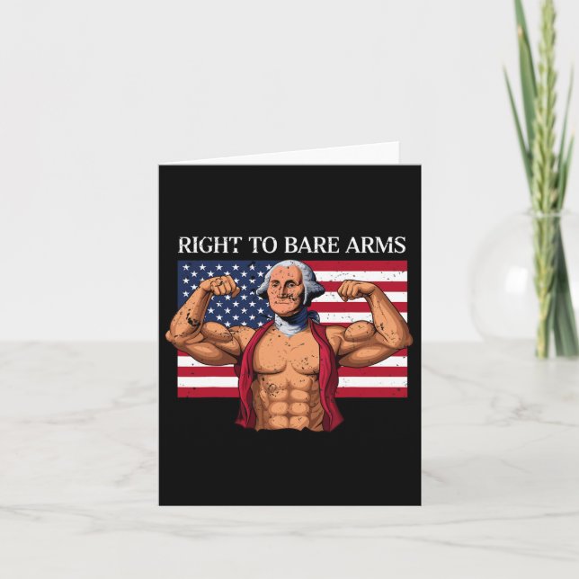 Höger till Bare Arm George Washington BodyBuilder  Kort (Framsida)