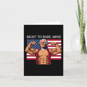 Höger till Bare Arm George Washington BodyBuilder Kort
