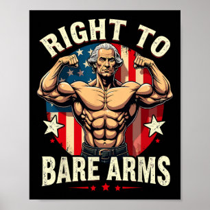 Höger till Bare Arm George Washington BodyBuilder  Poster