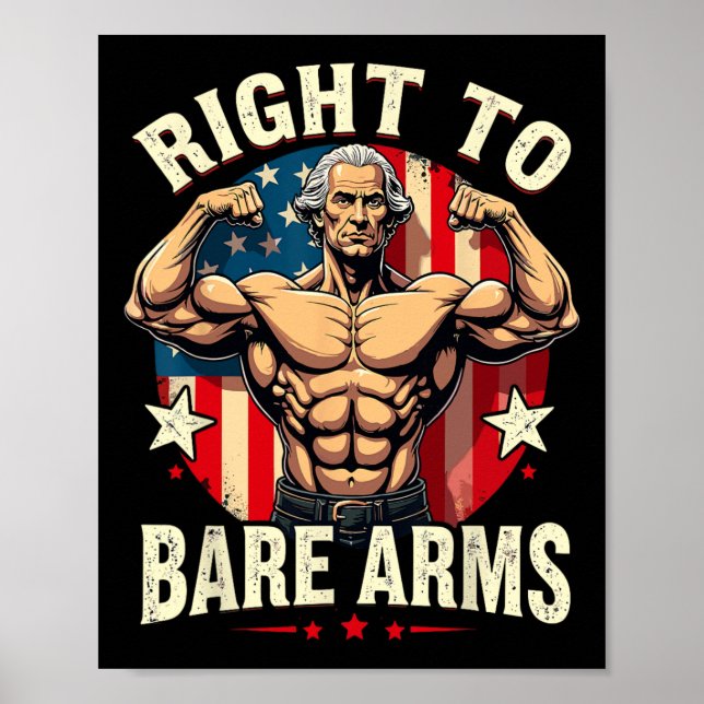 Höger till Bare Arm George Washington BodyBuilder  Poster (Framsidan)