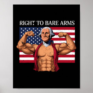 Höger till Bare Arm George Washington BodyBuilder Poster