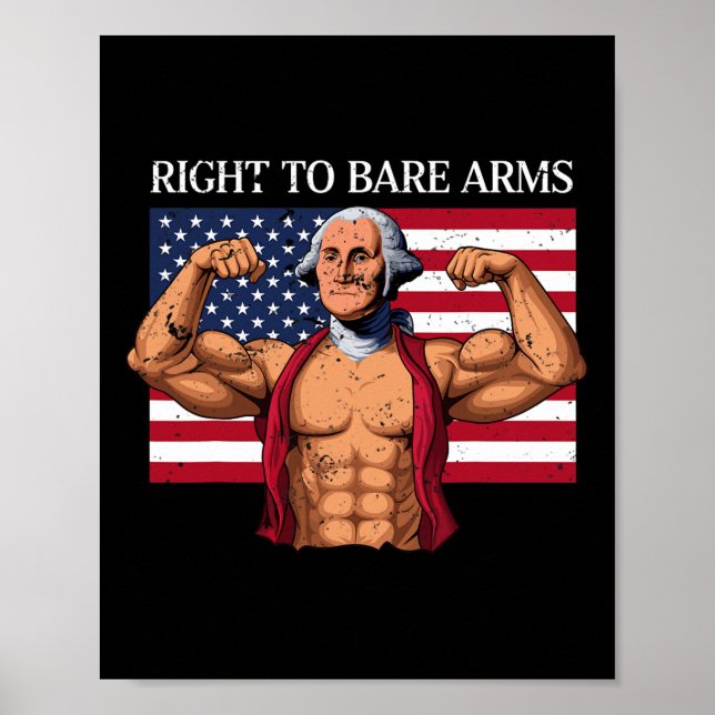 Höger till Bare Arm George Washington BodyBuilder  Poster (Framsidan)