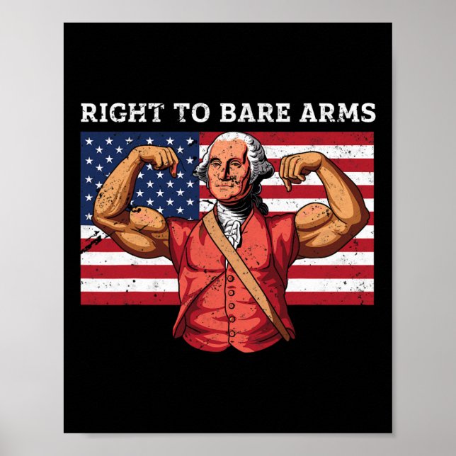 Höger till Bare Arm George Washington BodyBuilder  Poster (Framsidan)