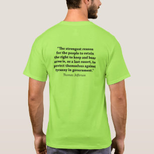 Höger till Bear Arm - Thomas Jefferson Quote Tee Shirt