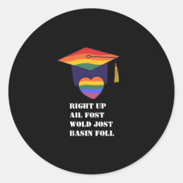 Höger upp Ail Fost Wold Jost Basin Foll Pride Grad Runt Klistermärke