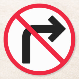 Höger: Vänd förbjuden signatur | Underlägg från An Papper Rund