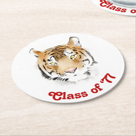 Höger vattenfärgsklass Reunion Party Underlägg Papper Rund