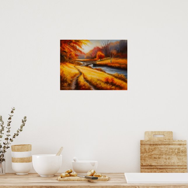 Högerfärgning för hösten - Fallliggande Poster (Kök)