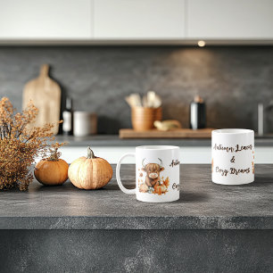 Högerlandskon för hösten kaffemugg