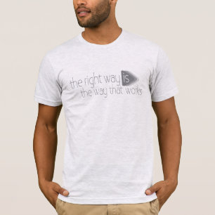 Högerna fungerar som slogan t-shirt