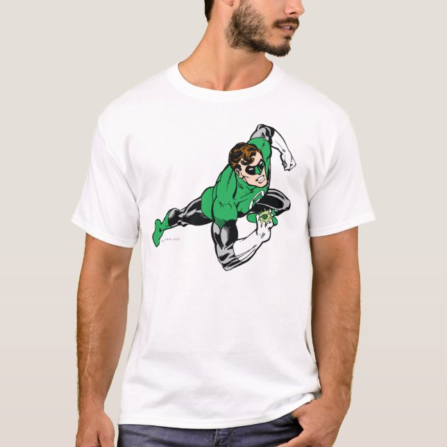 Högerna grönt Lantern Leap T Shirt (Framsida)