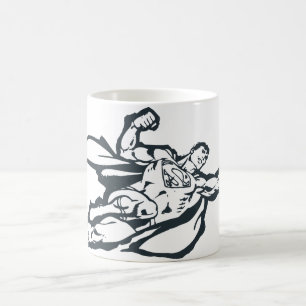 Högerna Superman Flies Kaffemugg