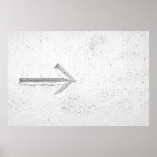 Högernas pilsignal på väggen poster