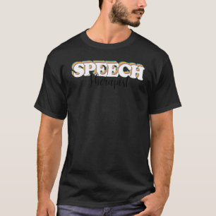 Högernas uttal av tal-terapi med regummering av re t shirt