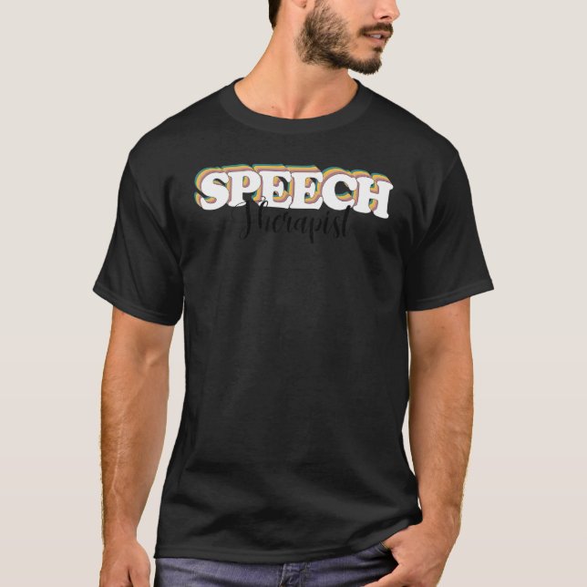 Högernas uttal av tal-terapi med regummering av re t shirt (Framsida)