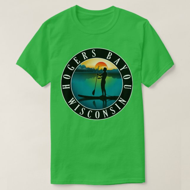 Hogers Wisconsin Paddleboarding T Shirt (Design framsida)