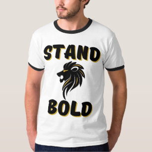 Högerställt ställ fet som Lejon Manar Ringer T Shirt