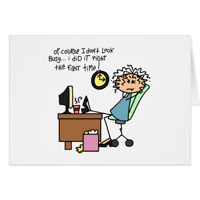 Högert den första Time humorn Hälsningskort (Framsidan Horizontal)