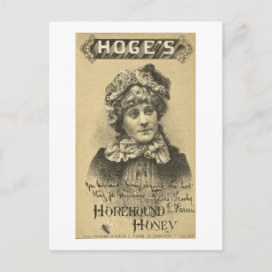 Hoges Horehound honey Ad Vintage 1879 Vykort