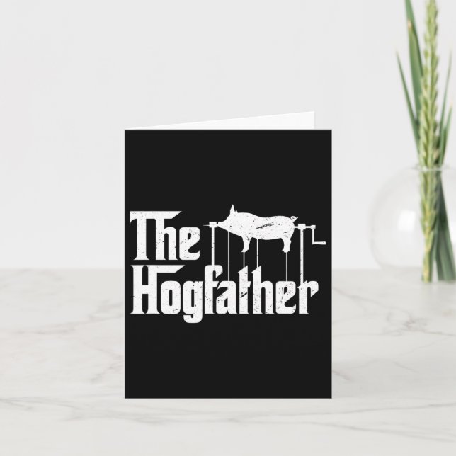 Hogfather Rbecue Chef Funny Bbq Grill Master Kort (Framsida)