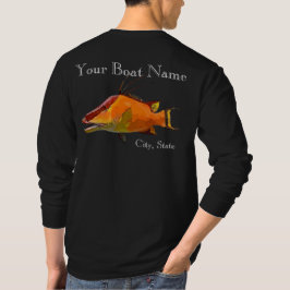 Hogfish Snapper Shirt med din båt Namn Tee Shirt