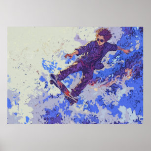 Högflygande skateboarder - Skateboardingtrickster Poster