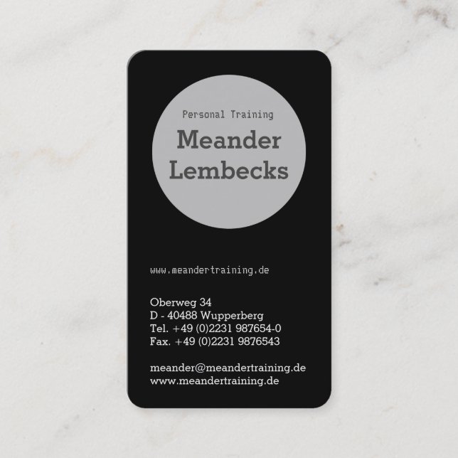 Högformat Typo Kort (Framsida)